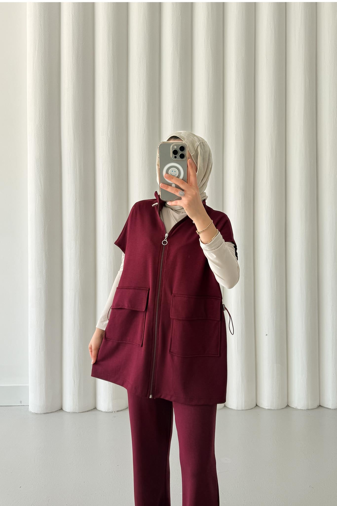 Seyran Pleated Dress Beige