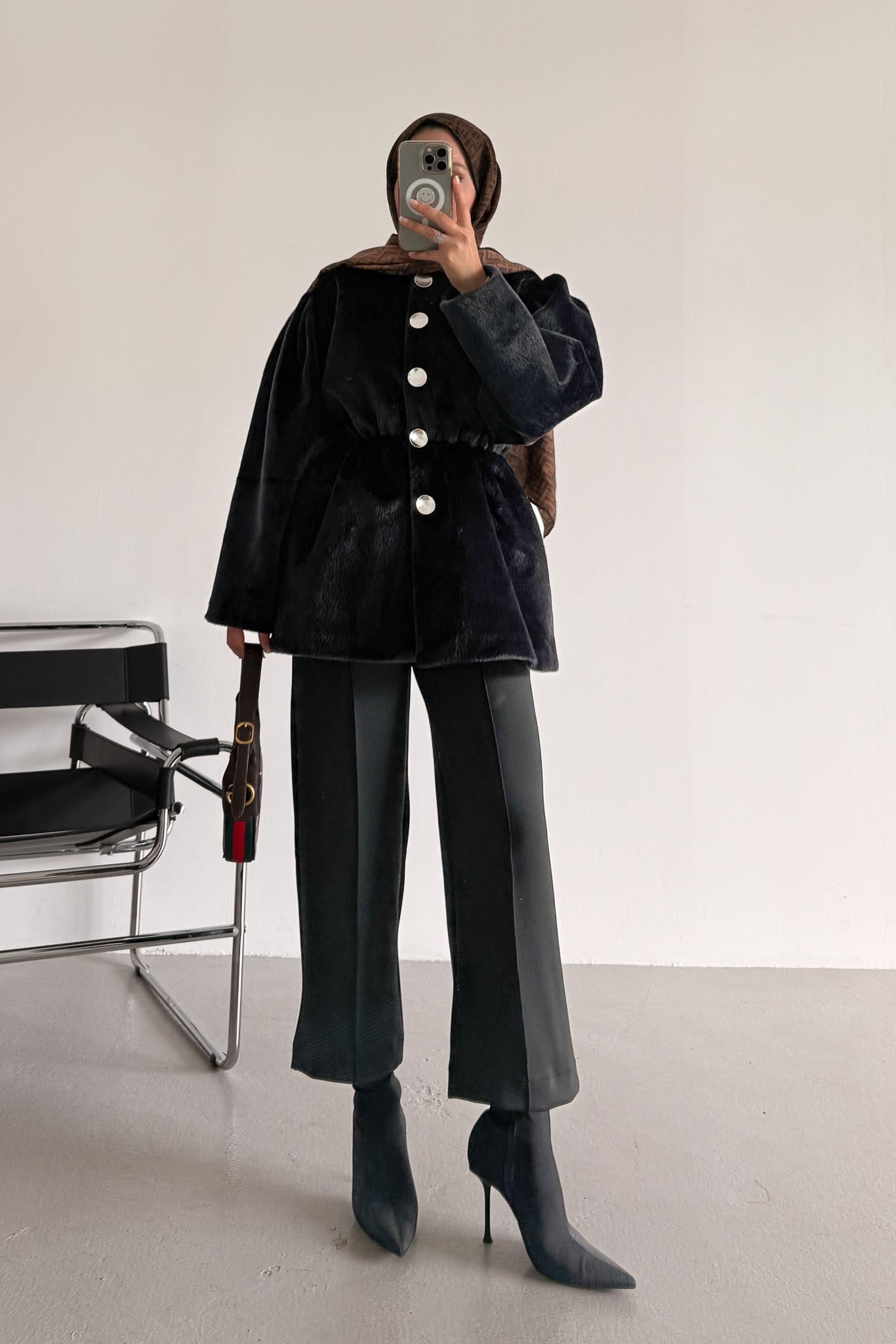 Ajda Pleated Skirt Set Petrol