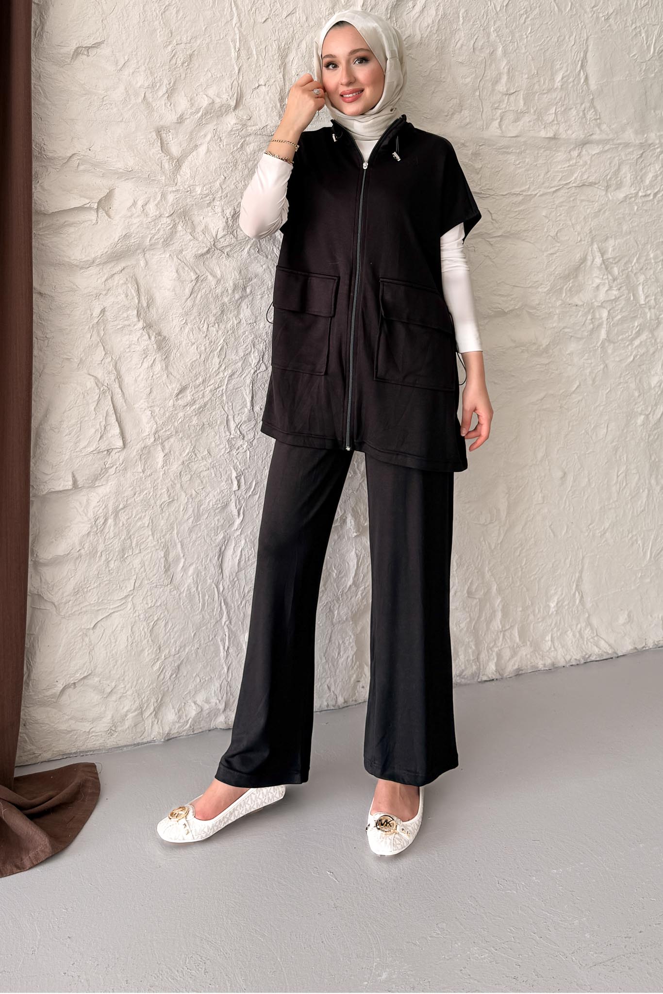Seyran Pleated Dress Beige
