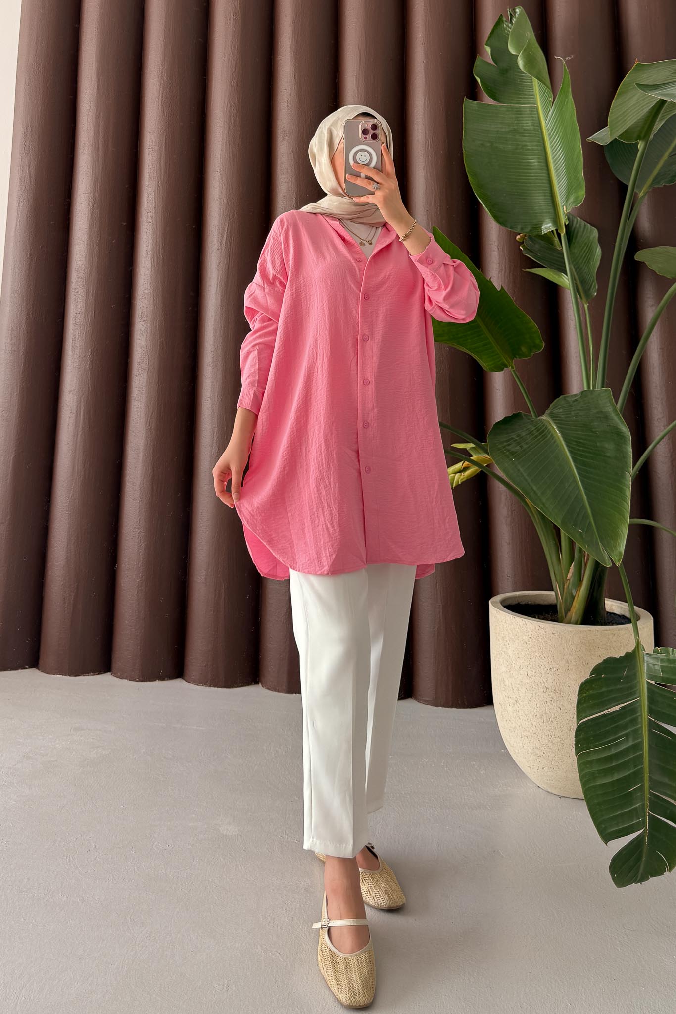 Carina Gömlek Pembe