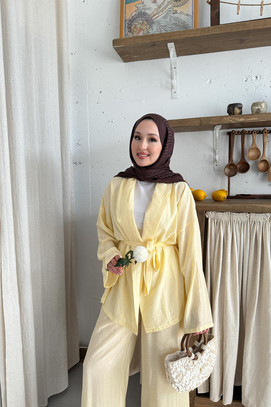 Mishel Kimono Takım Sarı