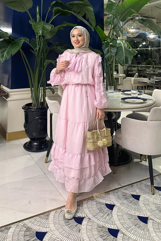 İsalle Yakalı Takım Pembe