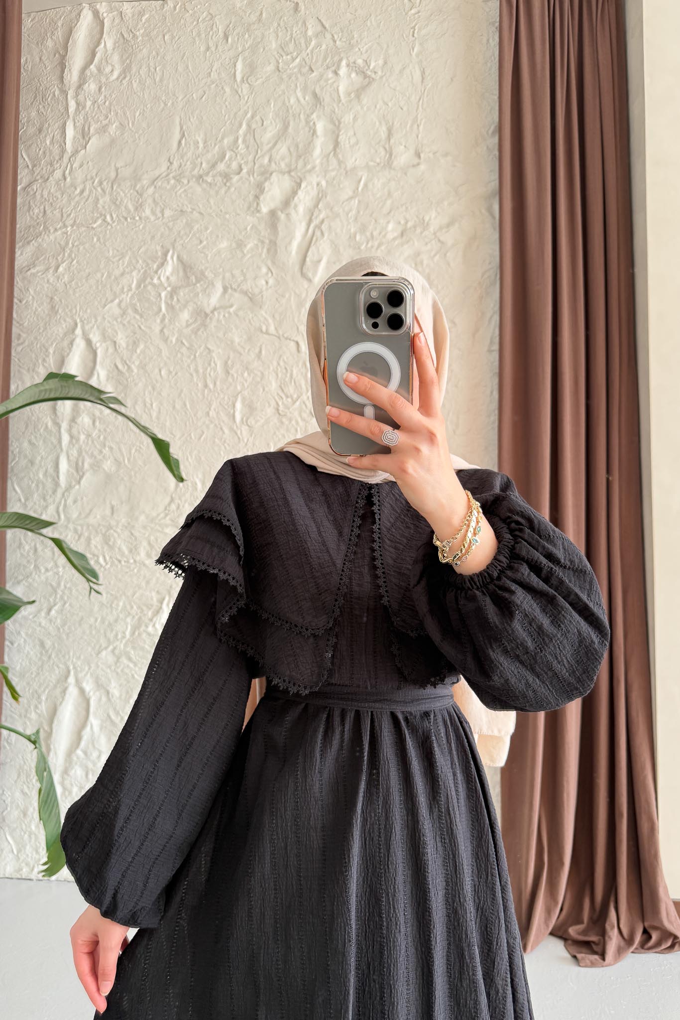 Blanc Dantel Elbise Siyah