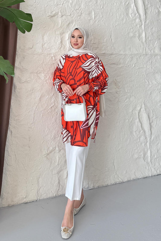 Lavinya Çiçek Desenli Gömlek