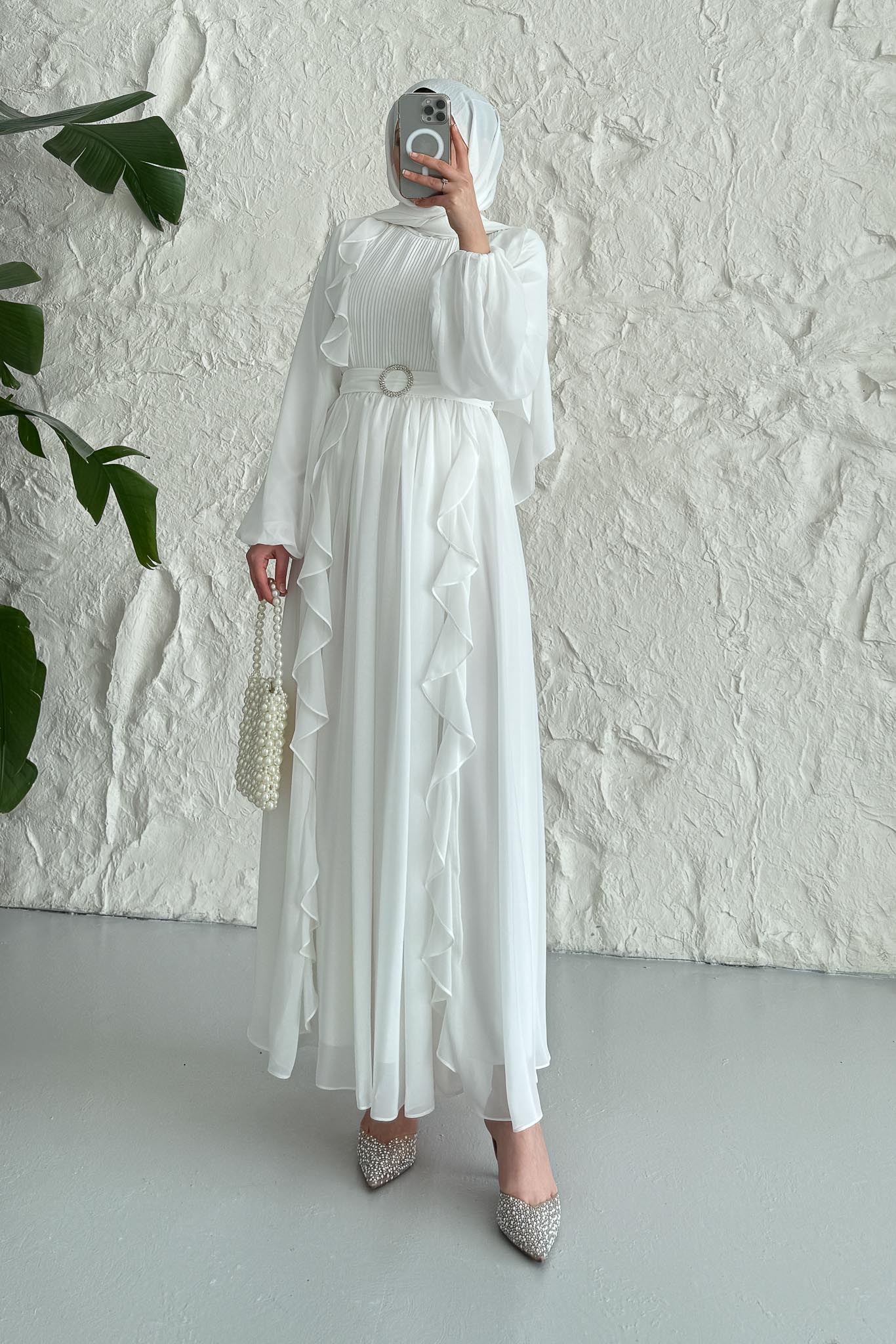 Fairy Diamond Evening Dress Beige