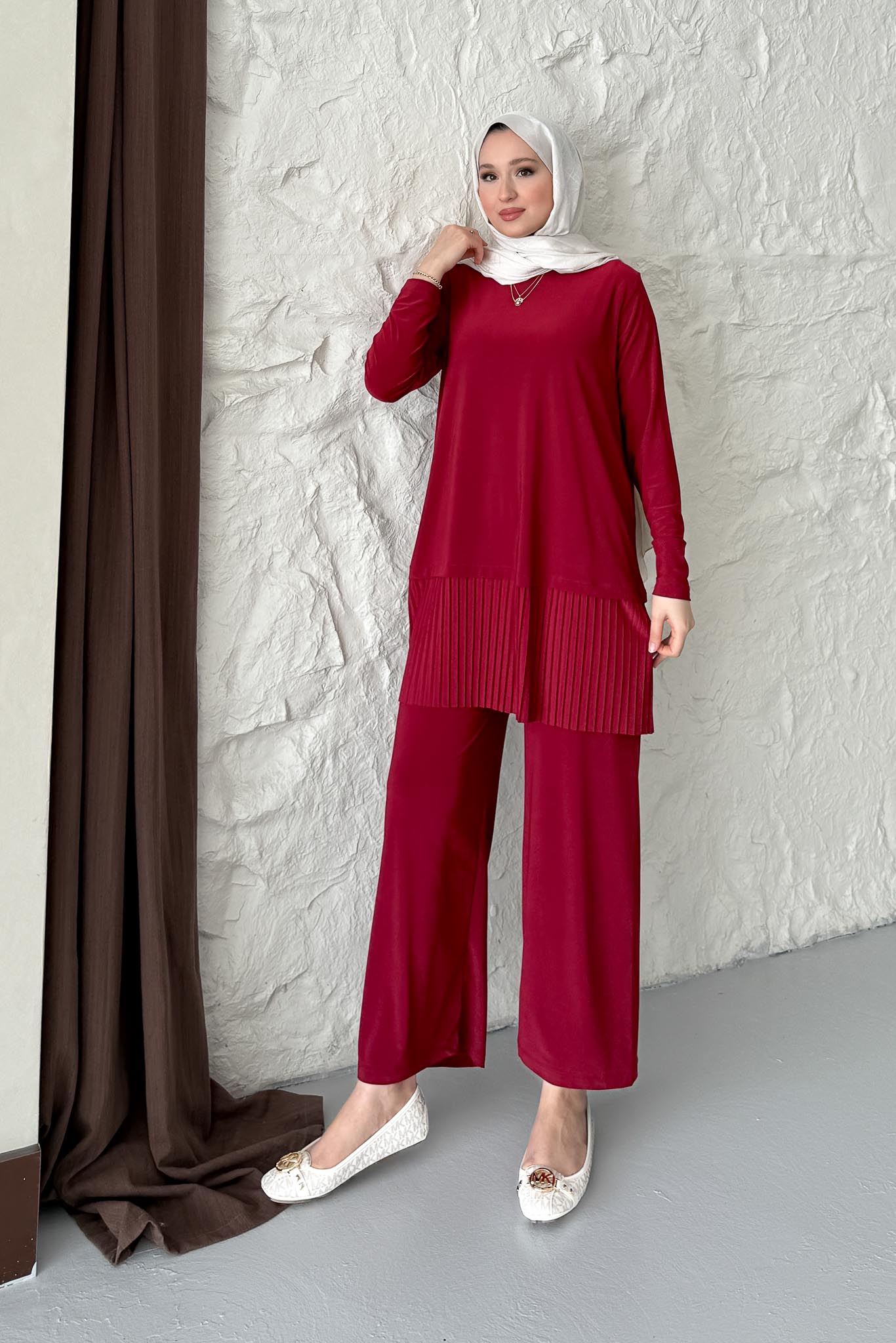 Prive Piliseli Takım Bordo