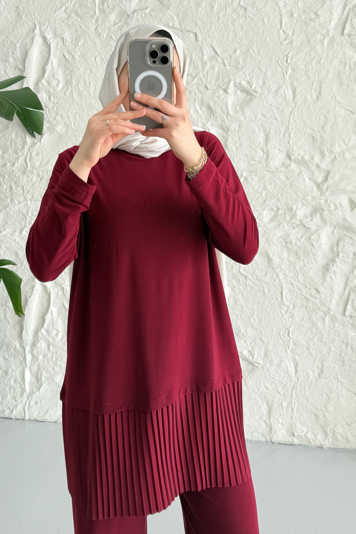 Prive Piliseli Takım Bordo