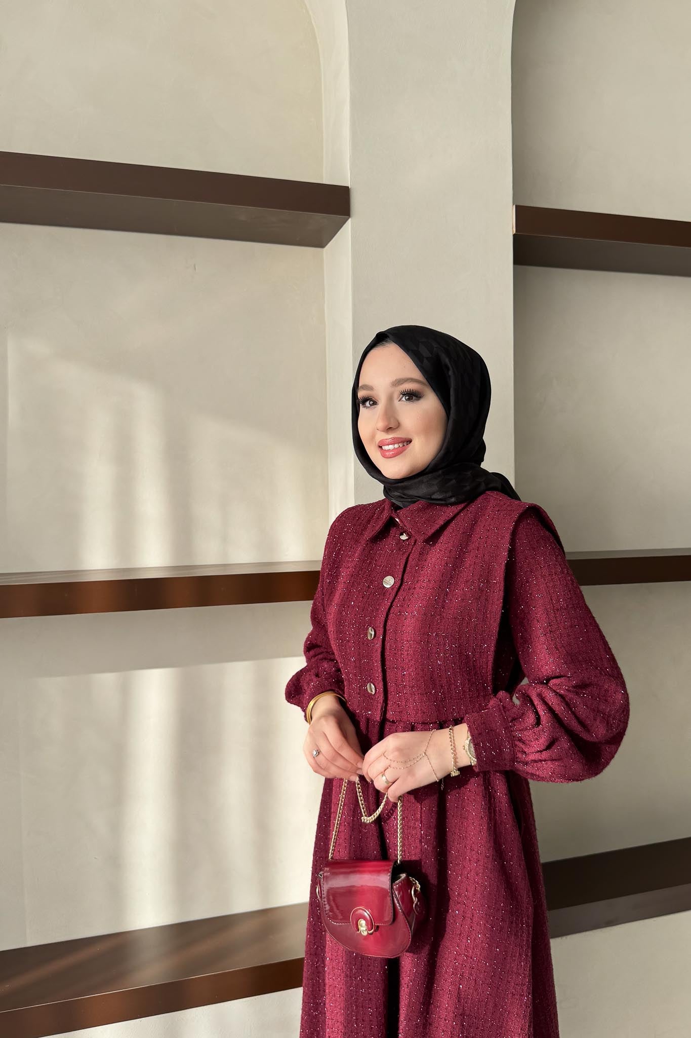 Ajda Pleated Skirt Set Petrol