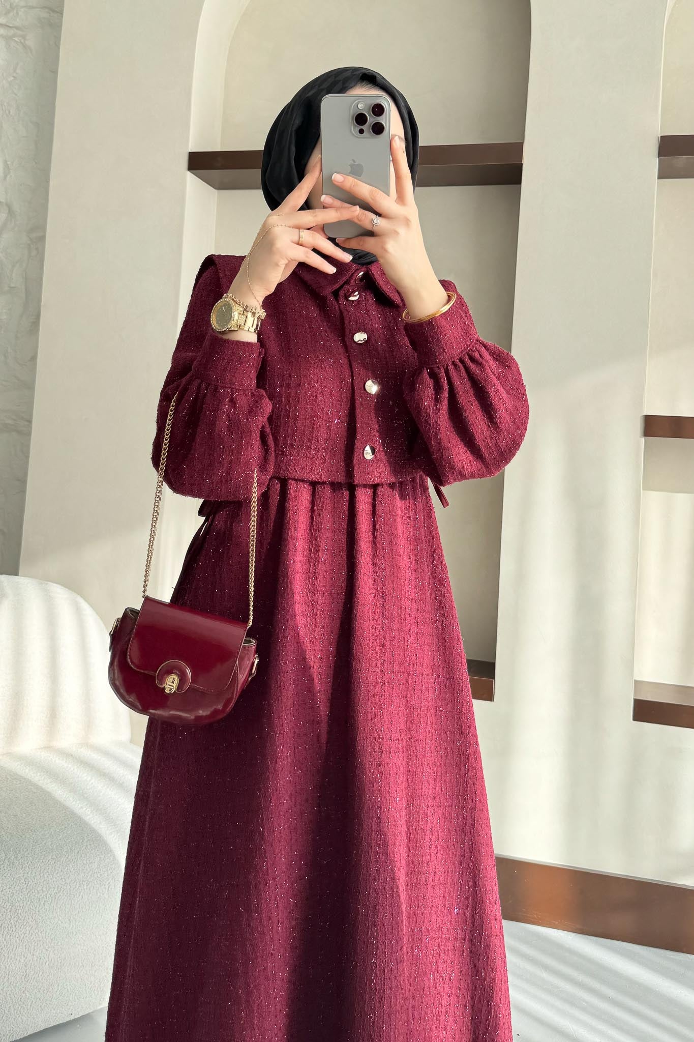 Ajda Pleated Skirt Set Petrol