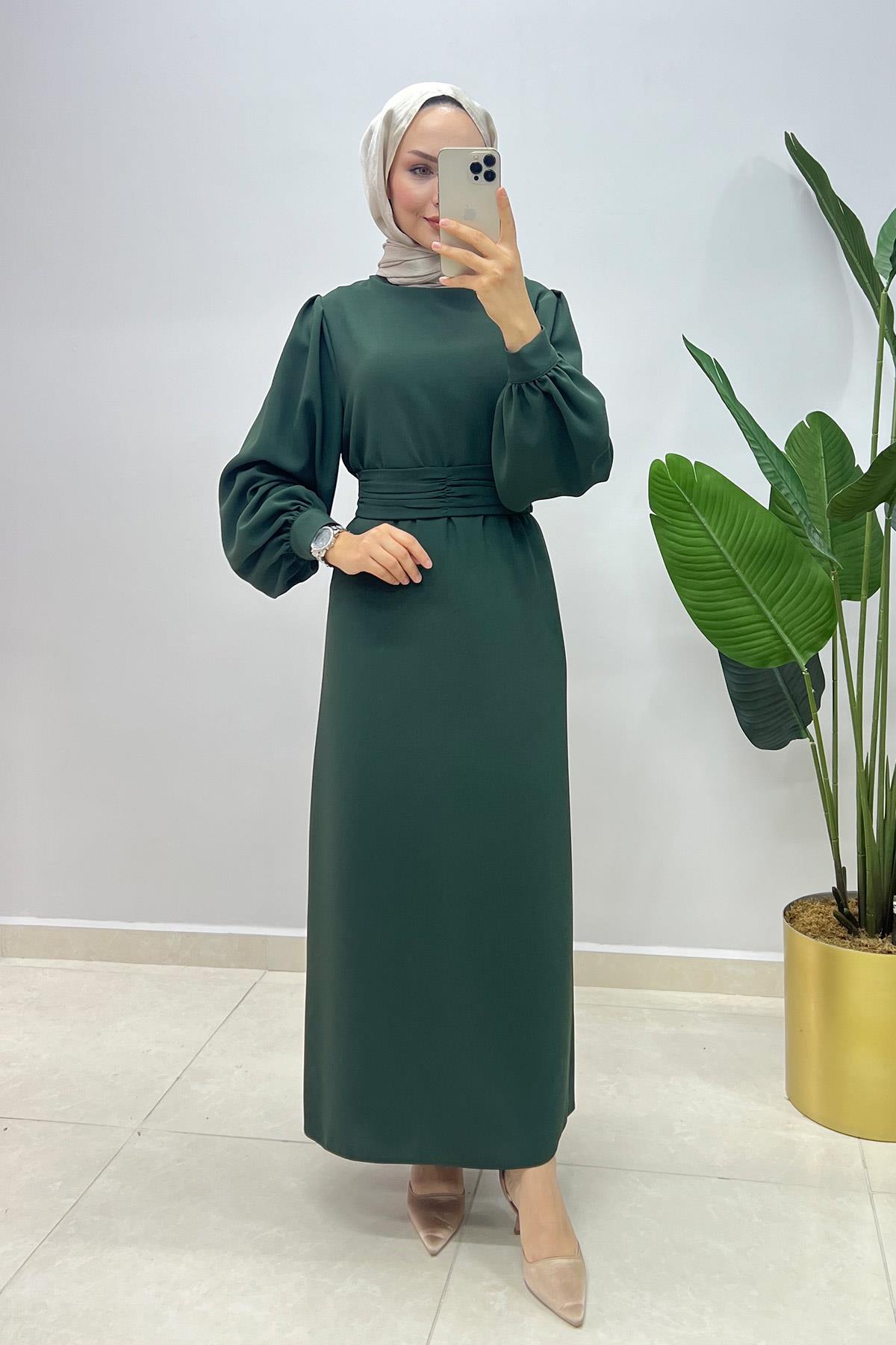 Yeni Hürrem Abiye Elbise Zümrüt