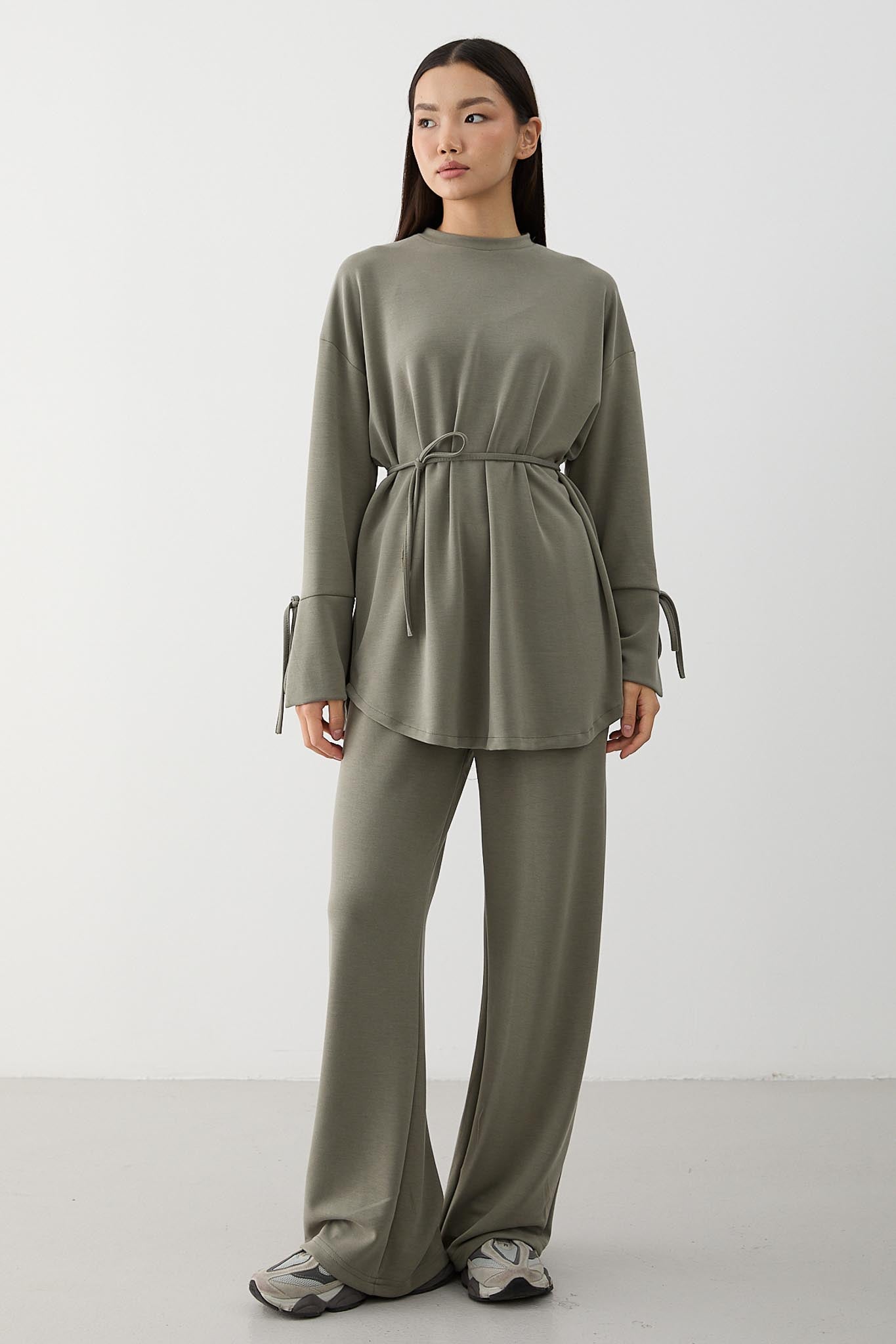Ajda Pleated Skirt Set Petrol