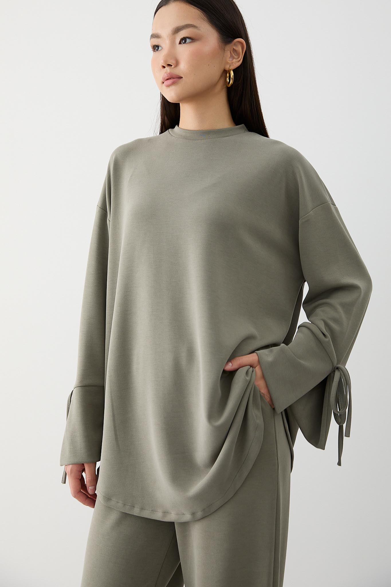 Ajda Pleated Skirt Set Petrol