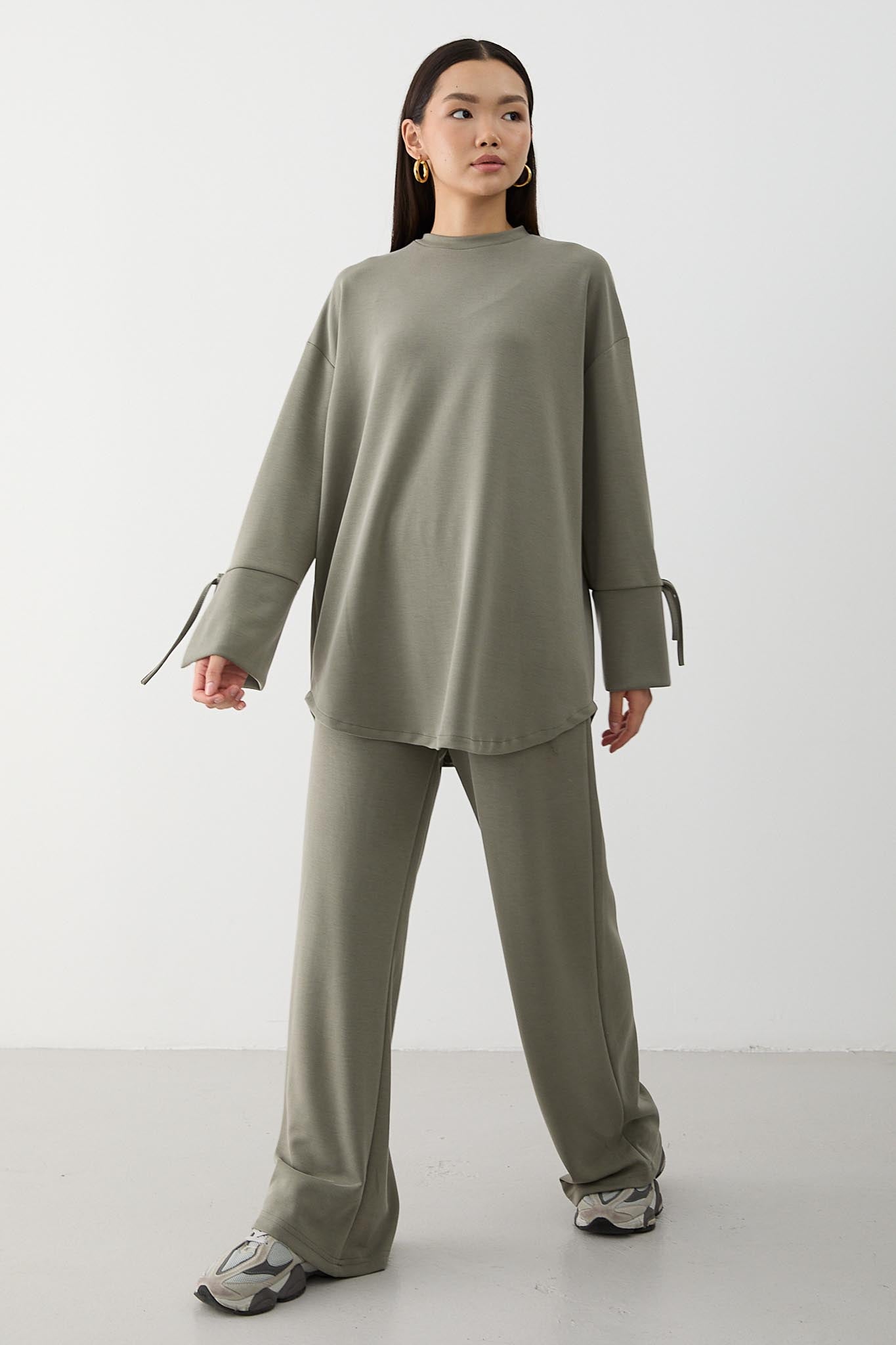 Ajda Pleated Skirt Set Petrol