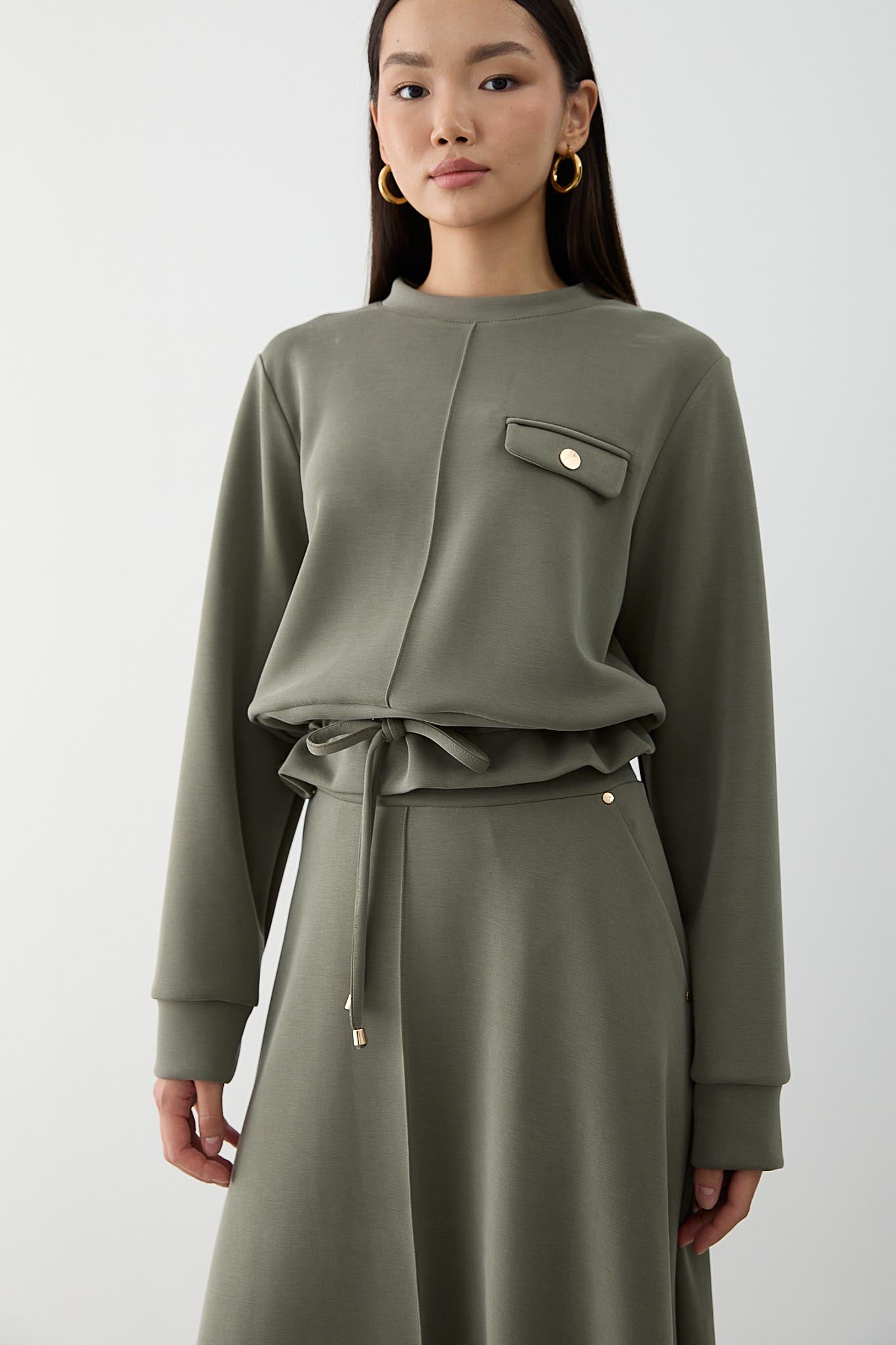 Ajda Pleated Skirt Set Petrol