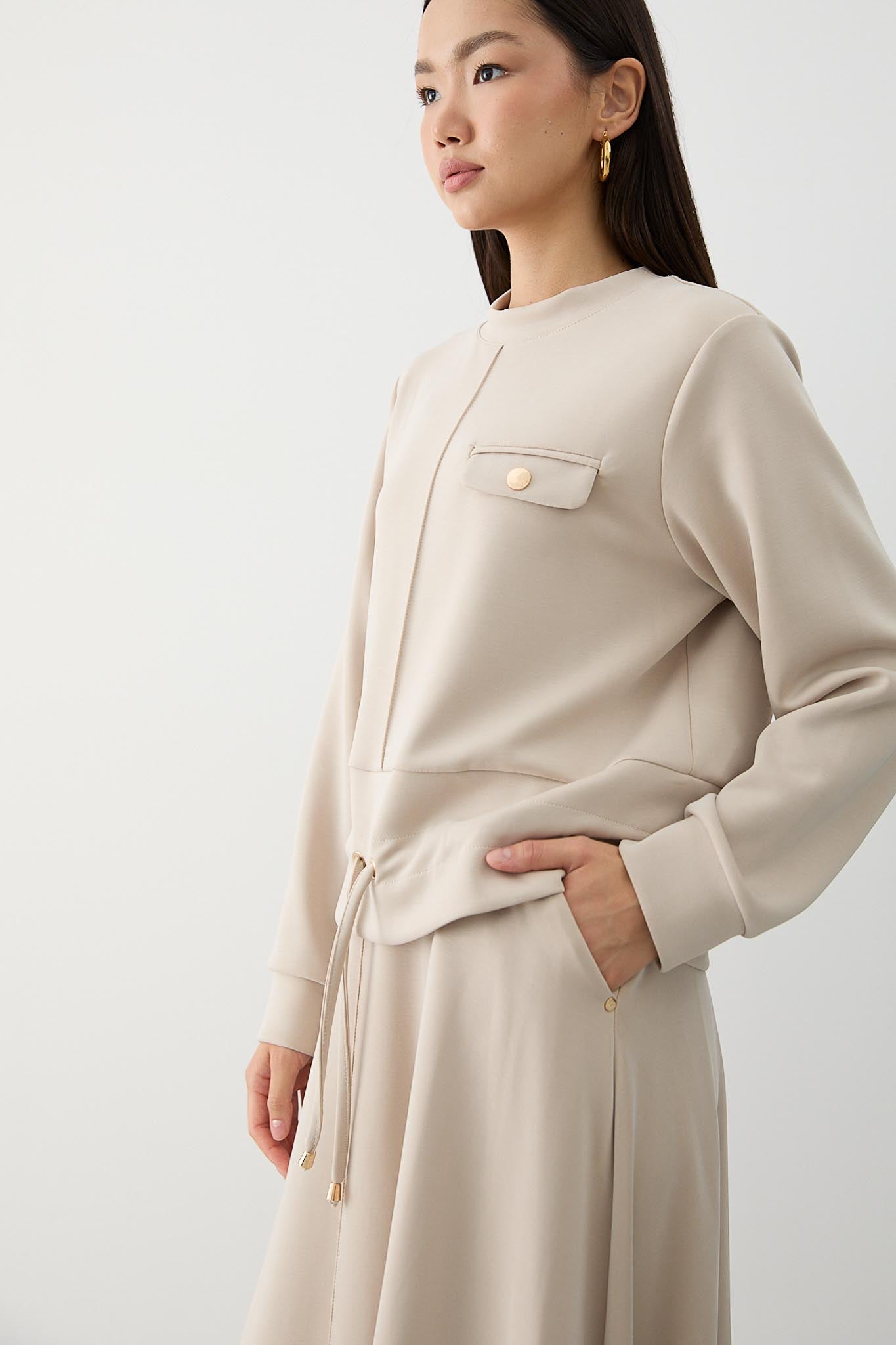 Ajda Pleated Skirt Set Petrol