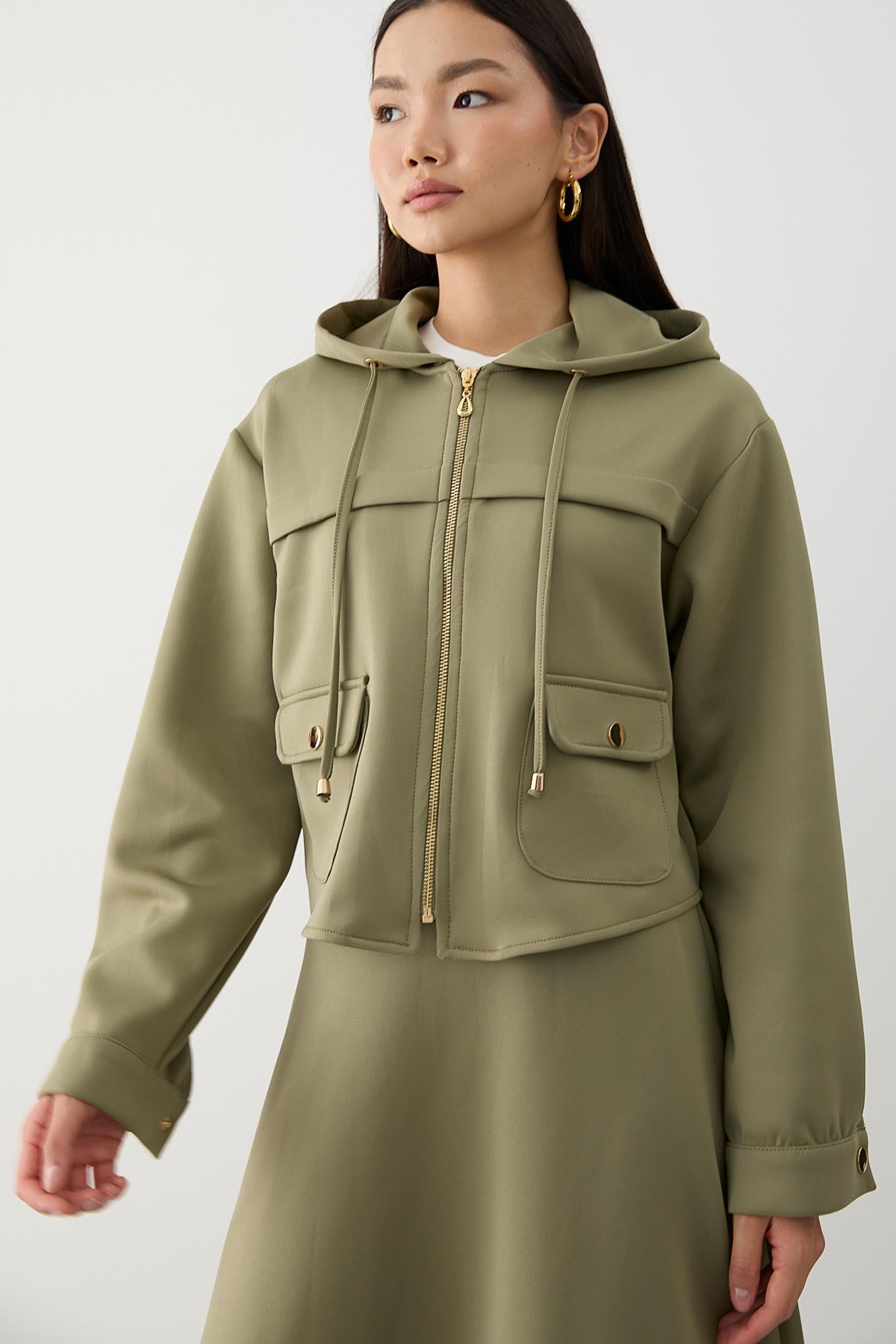 Ajda Pleated Skirt Set Petrol