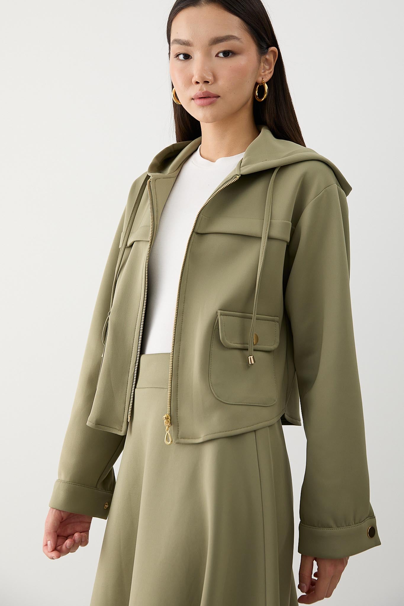 Ajda Pleated Skirt Set Petrol
