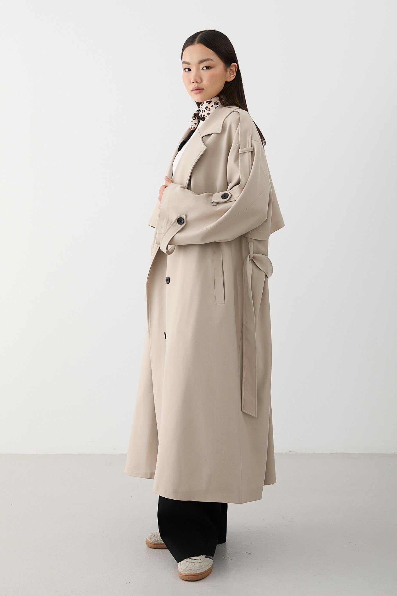 Prime Trench Coat Oil Green