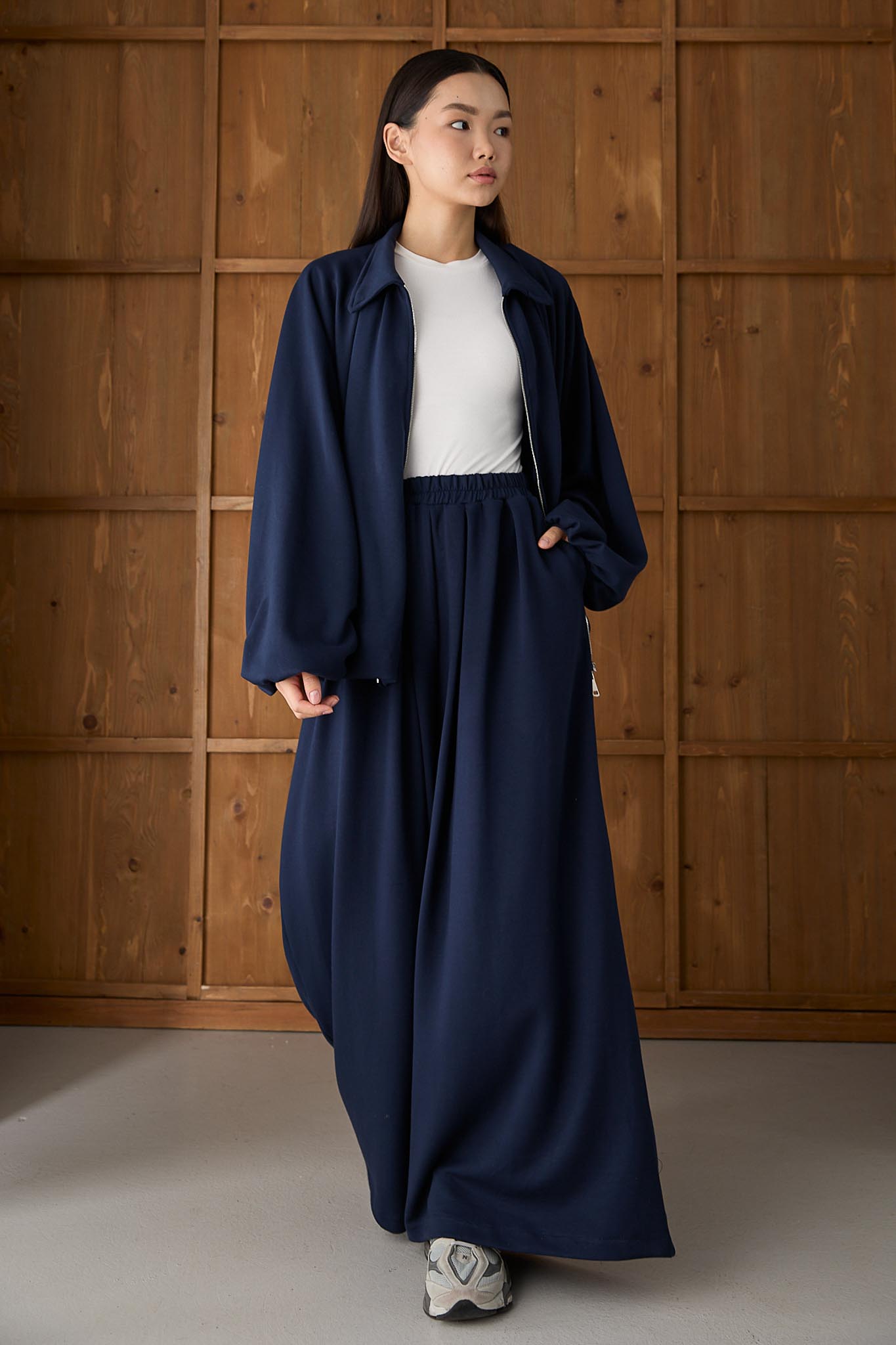 Ajda Pleated Skirt Set Petrol