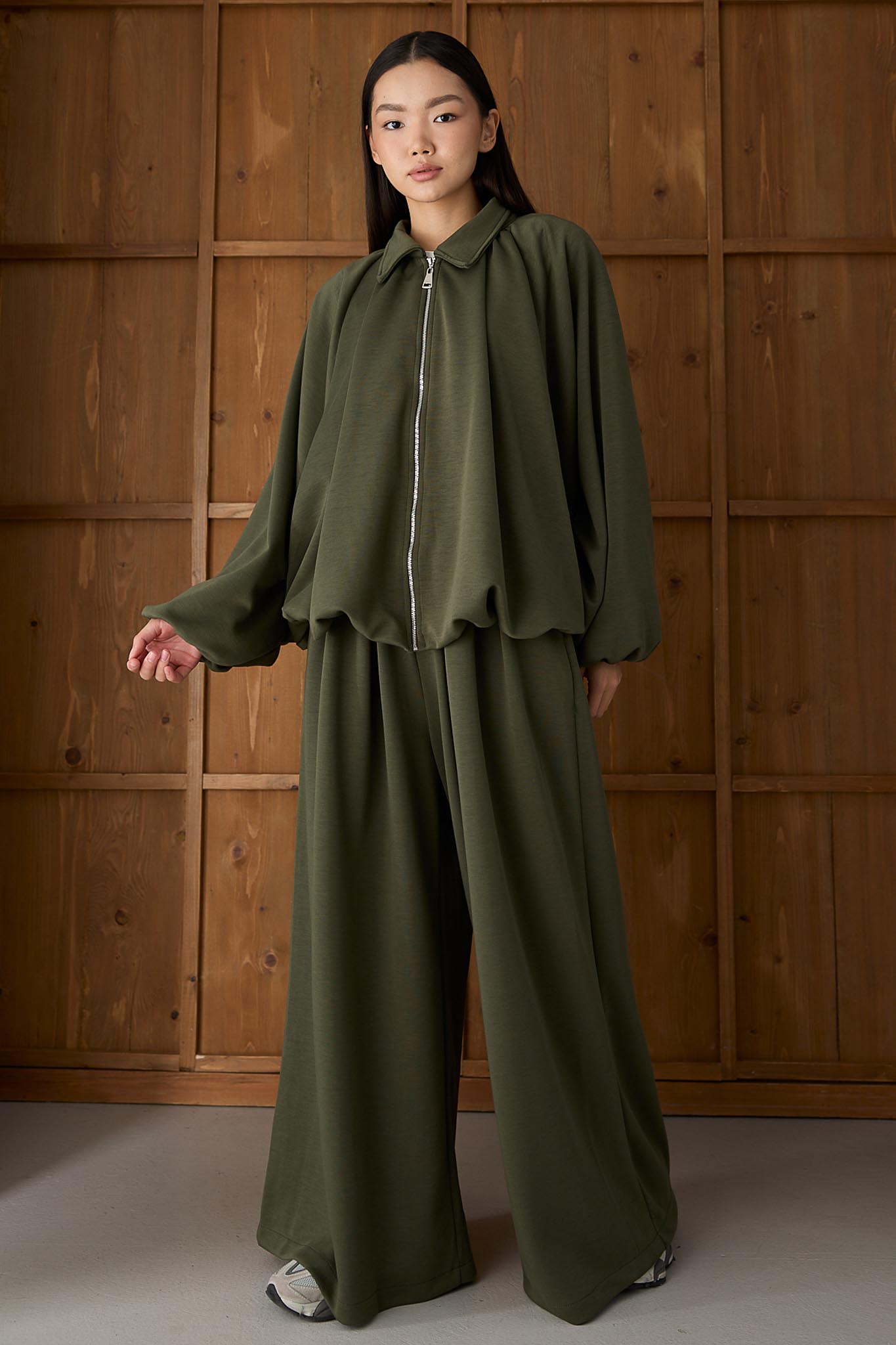 Ajda Pleated Skirt Set Petrol