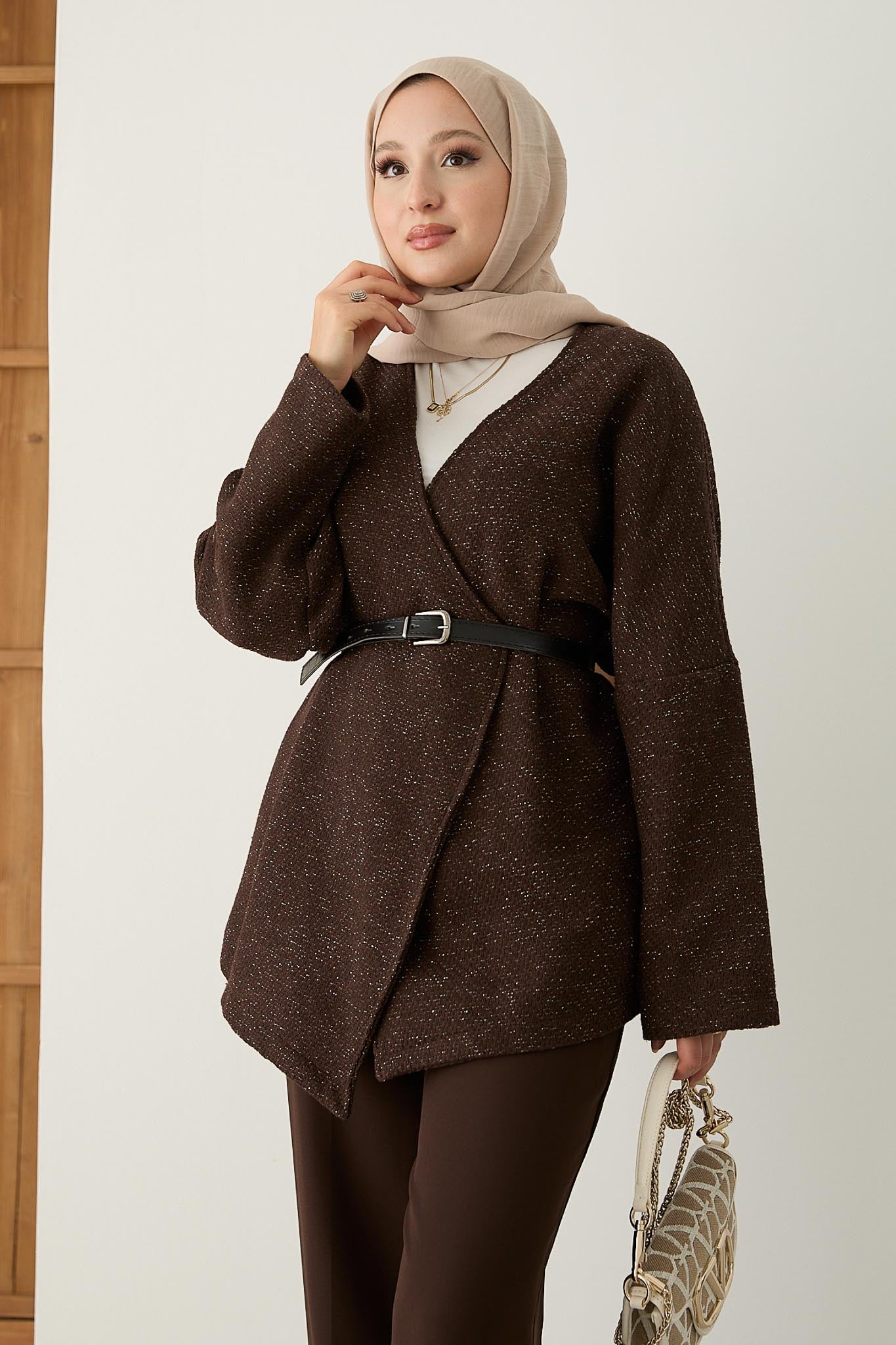 Ajda Pleated Skirt Set Petrol