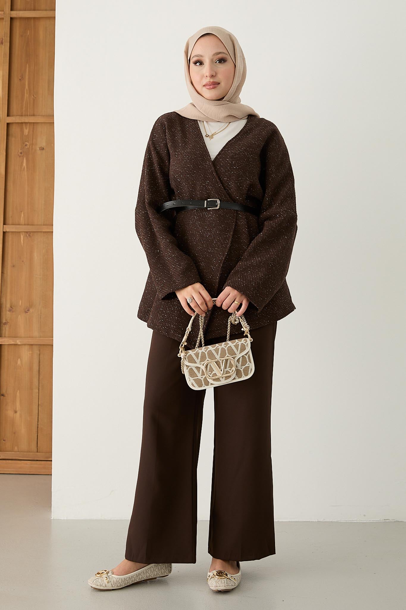Ajda Pleated Skirt Set Petrol