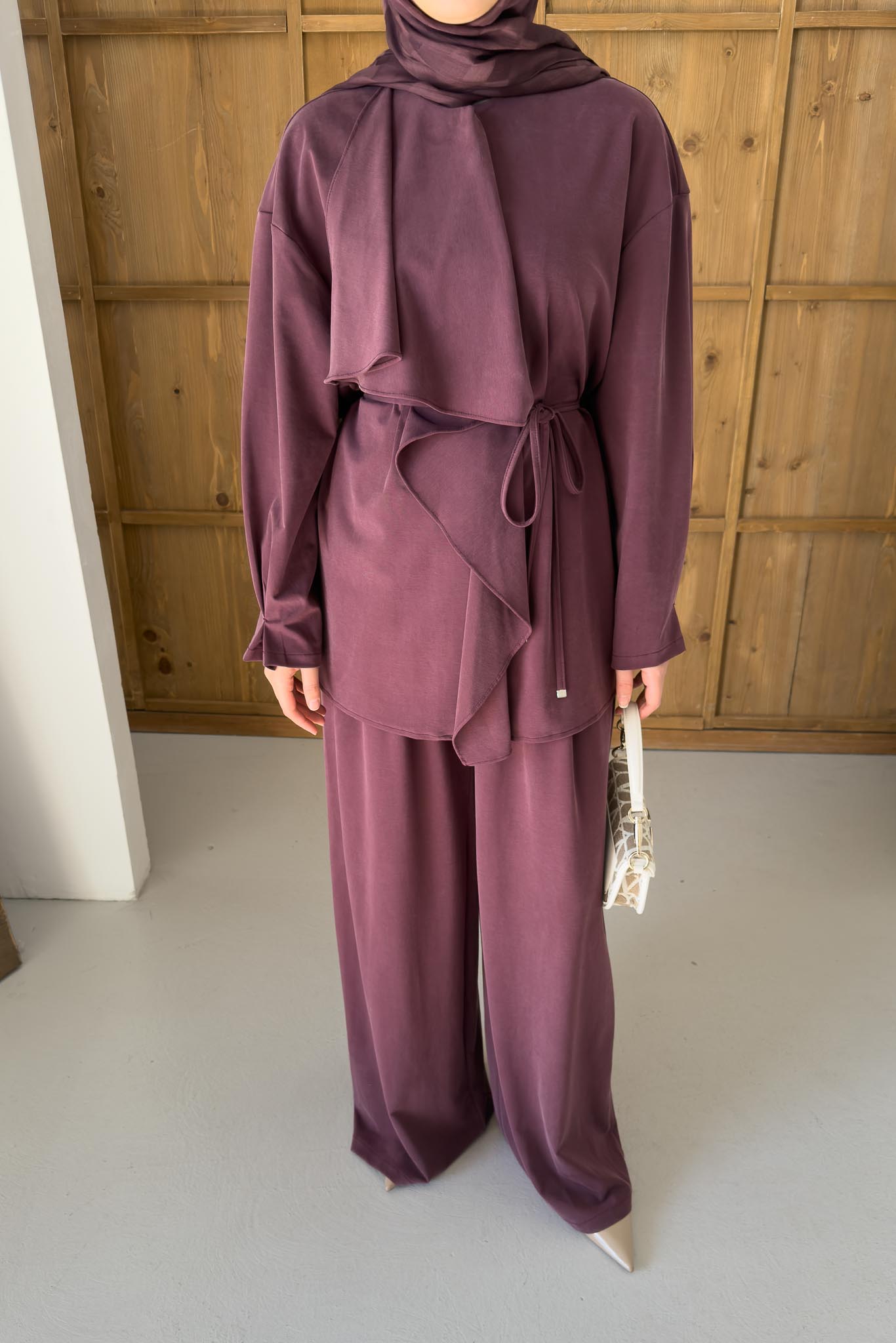 Ajda Pleated Skirt Set Petrol