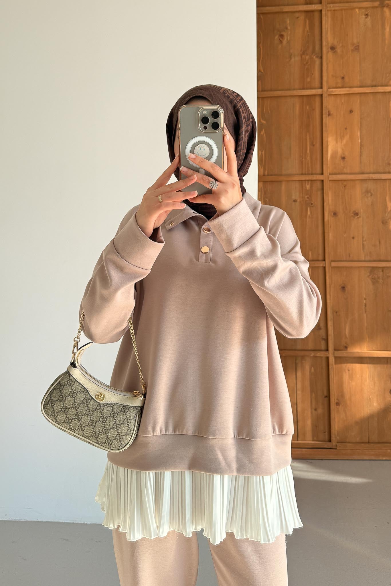 Ajda Pleated Skirt Set Petrol
