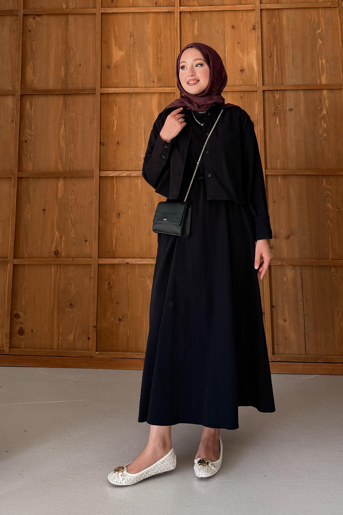 Tuano Bomber Elbise Siyah