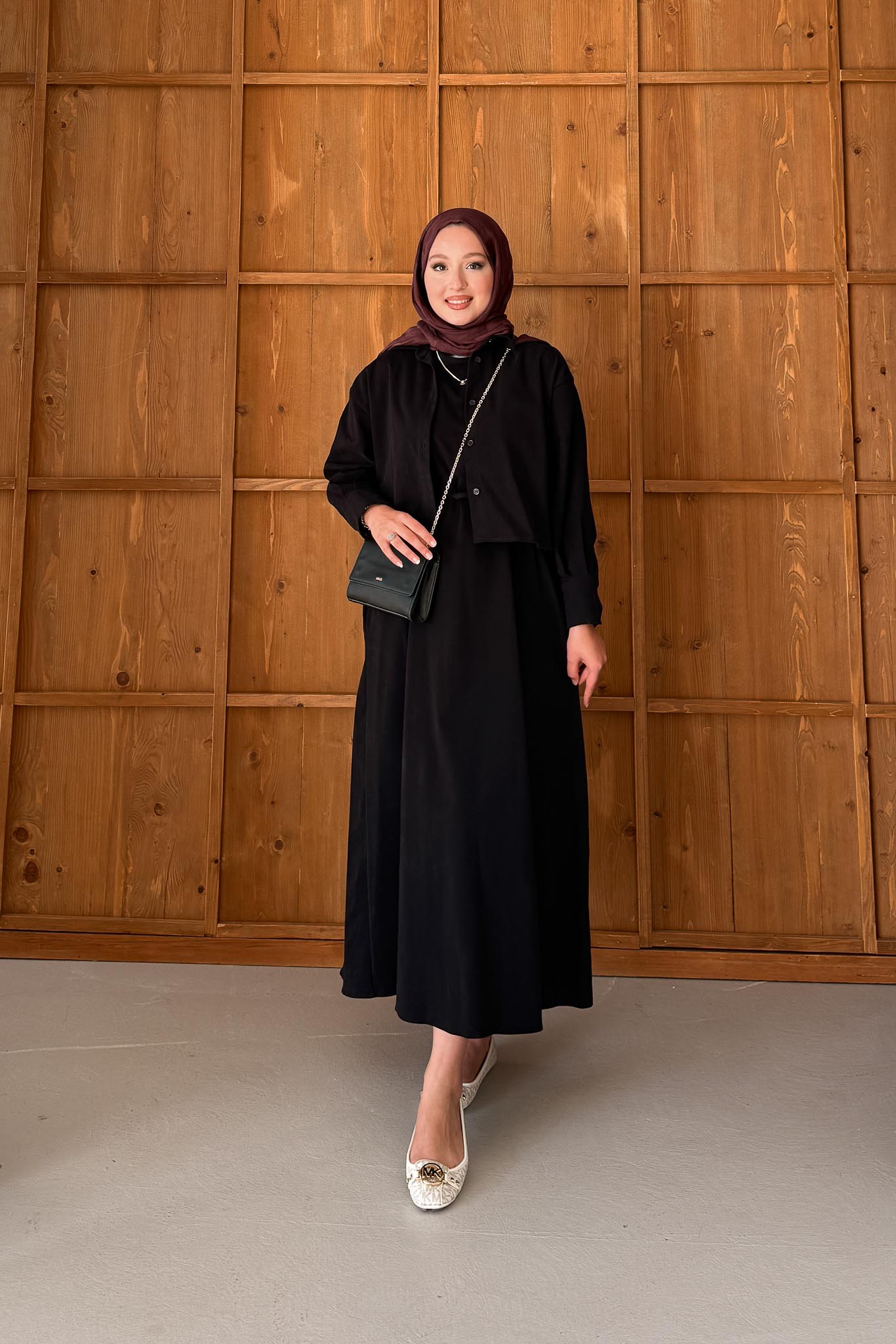 Tuano Bomber Elbise Siyah