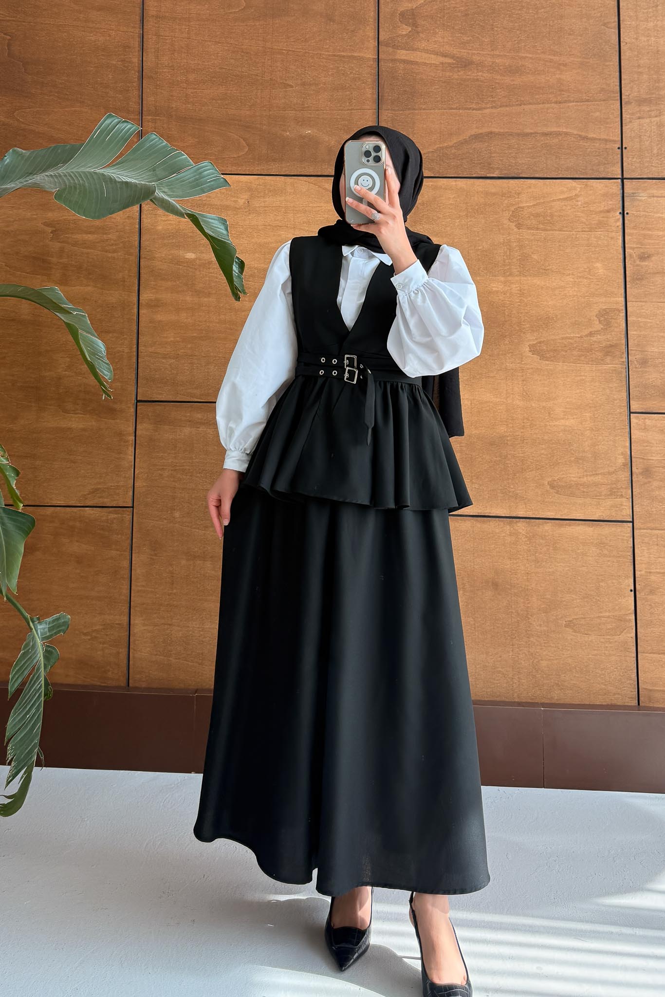 Senra Kemerli Takım Siyah