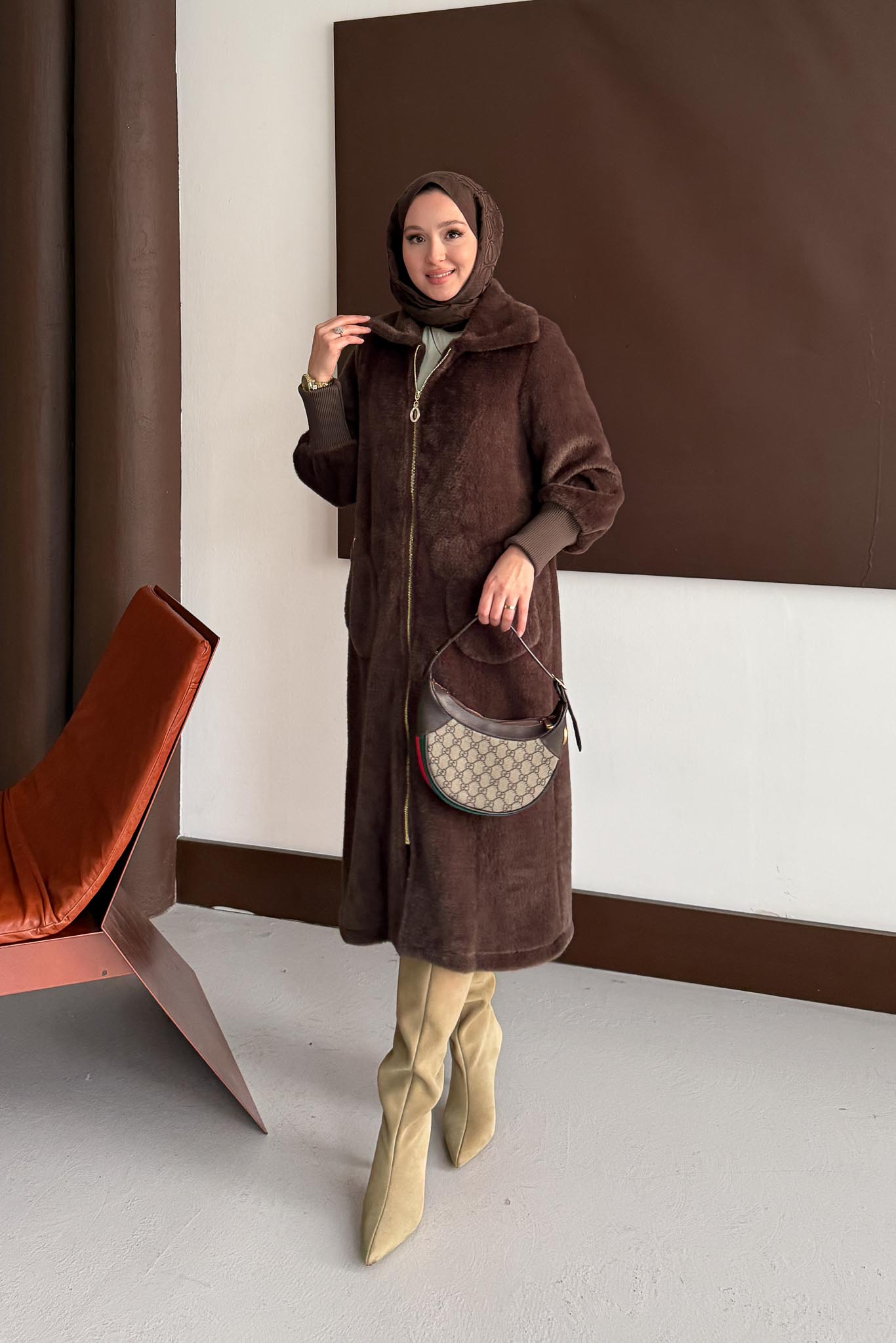 Angora Coat Baby Blue