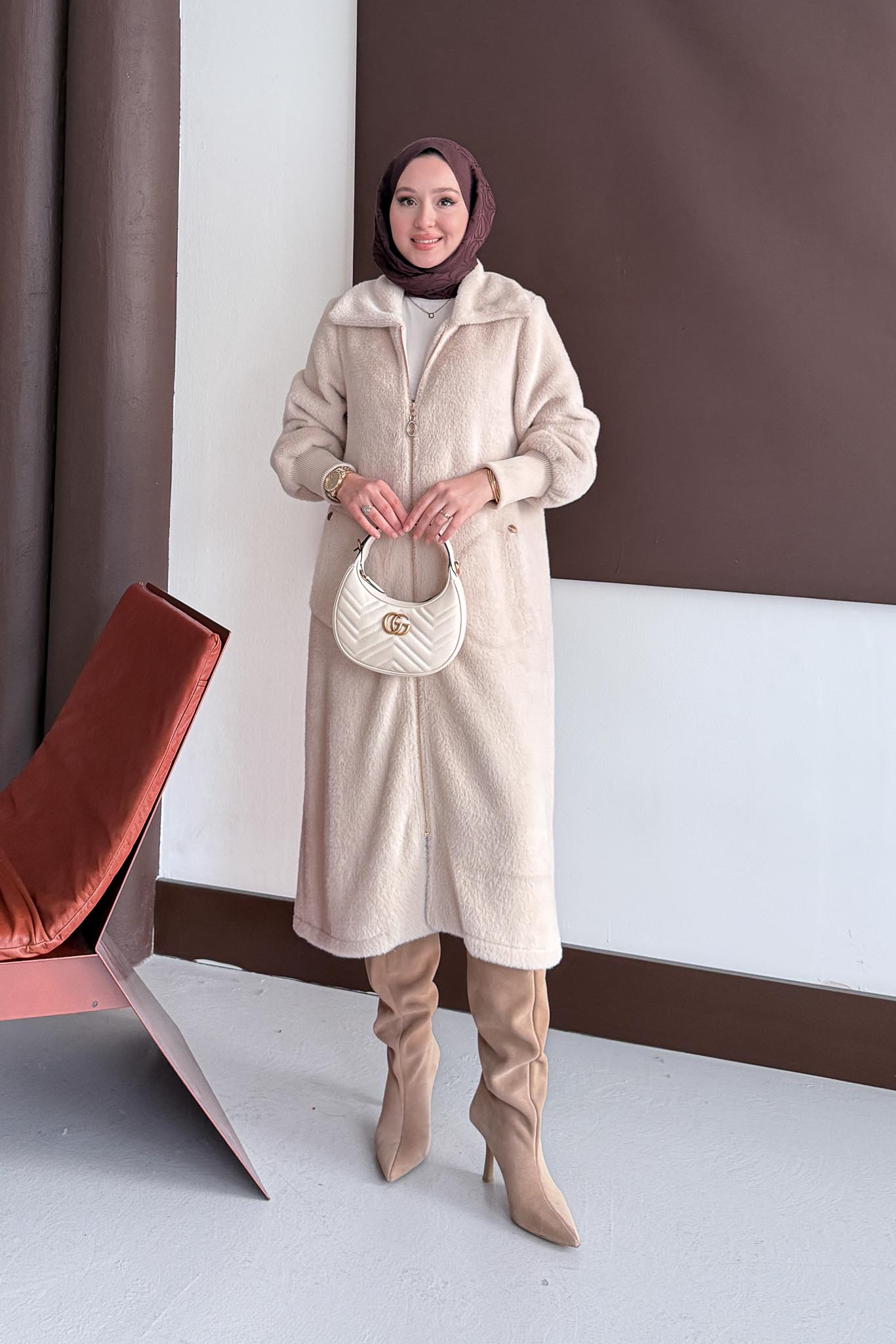 Angora Coat Baby Blue