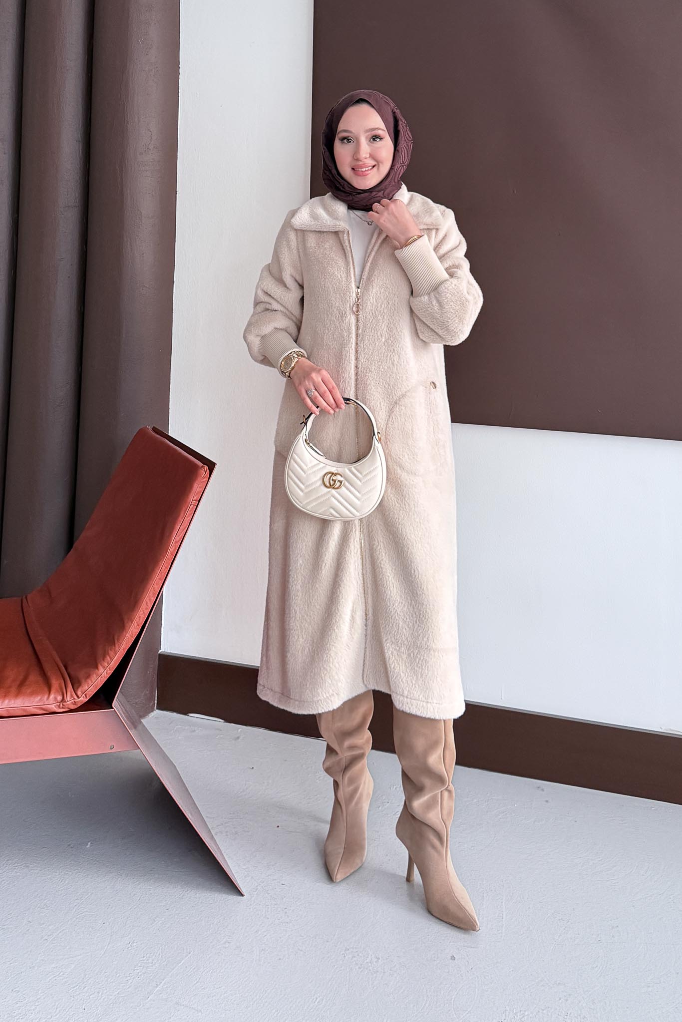 Angora Coat Baby Blue