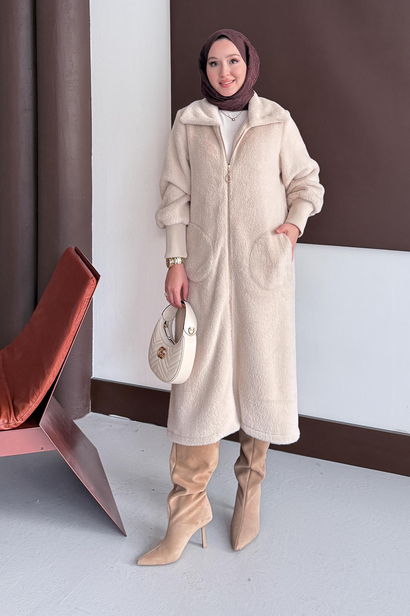 Angora Coat Baby Blue
