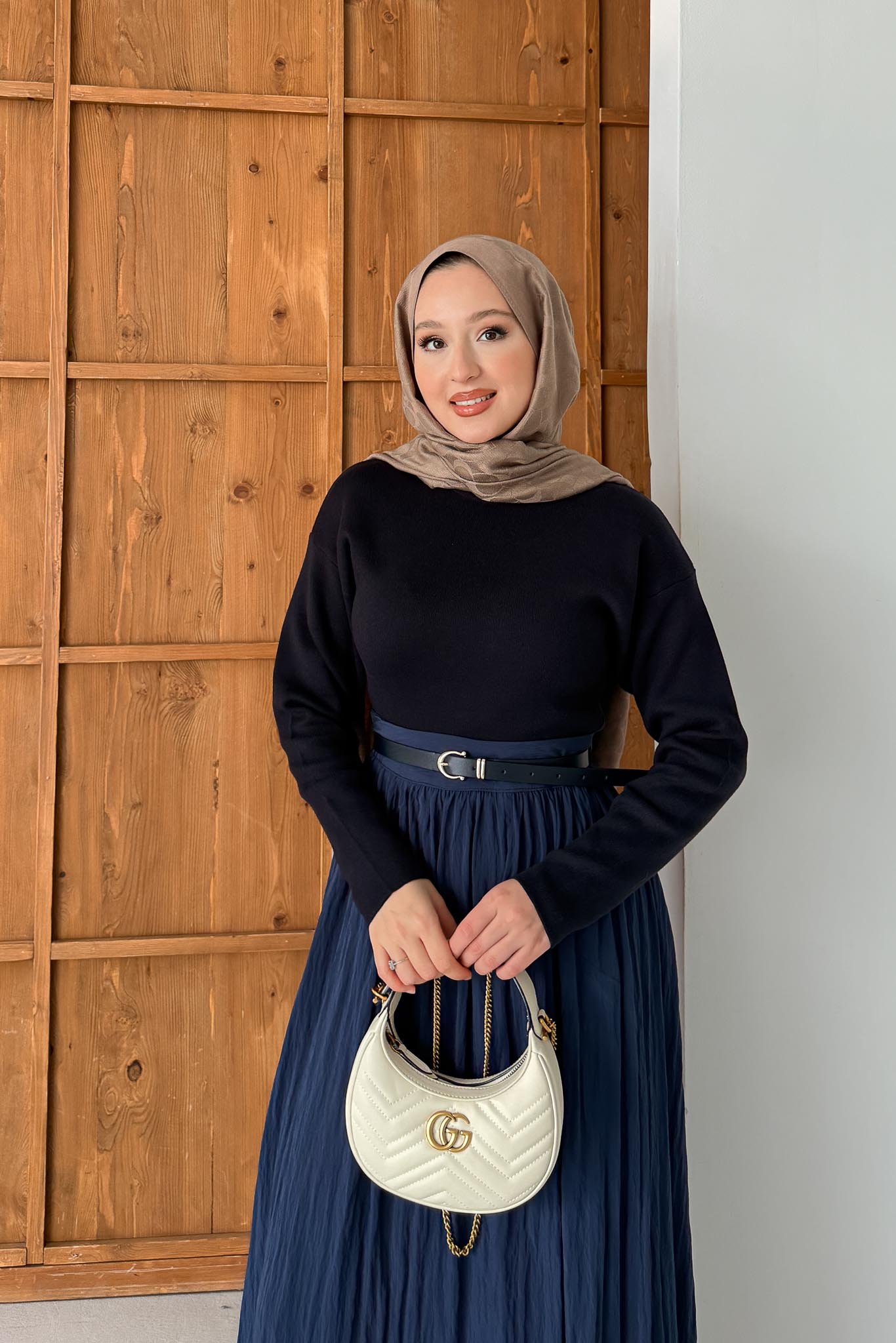 Kemerli Etekli Takım Lacivert