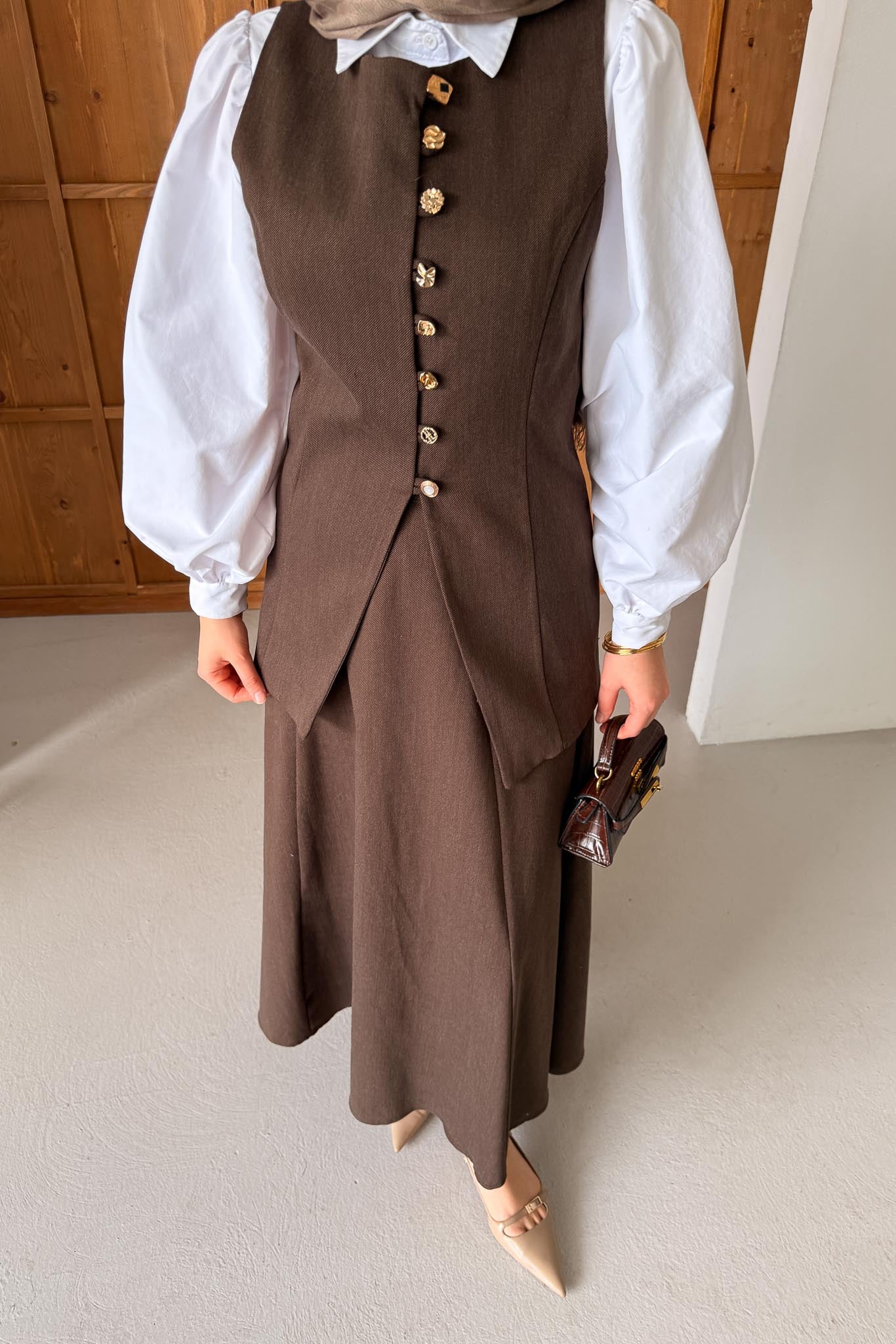 Mavera Takım Kahverengi