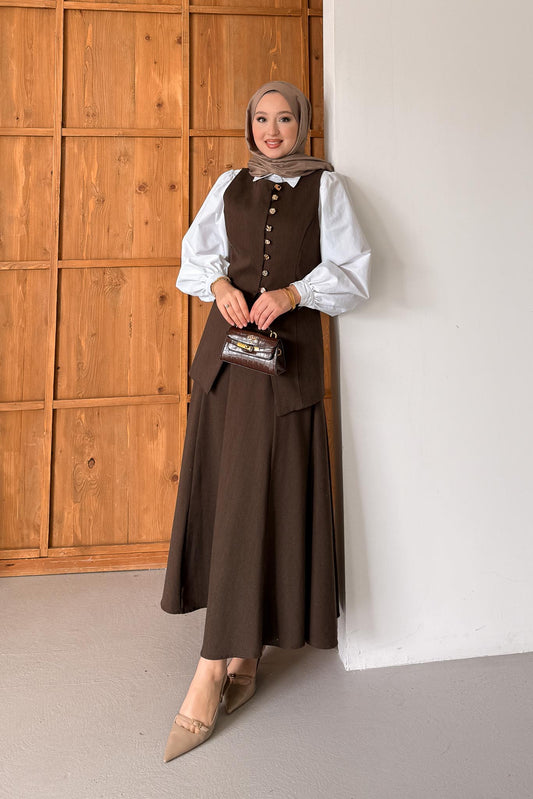 Mavera Takım Kahverengi