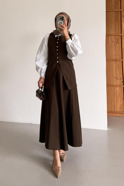 Mavera Takım Kahverengi