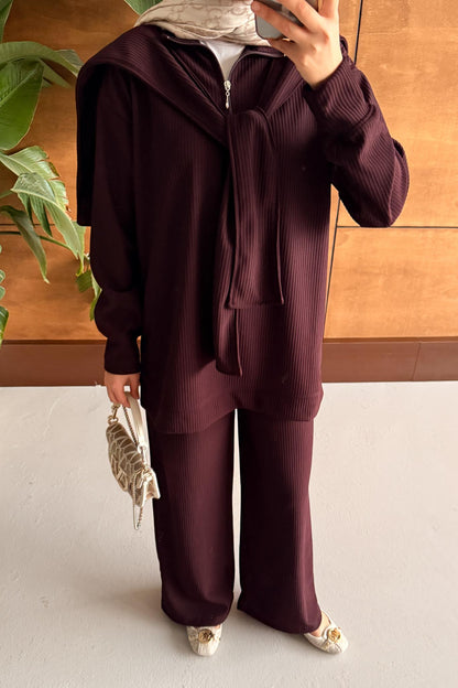 Omuz Atkılı Takım Mürdüm