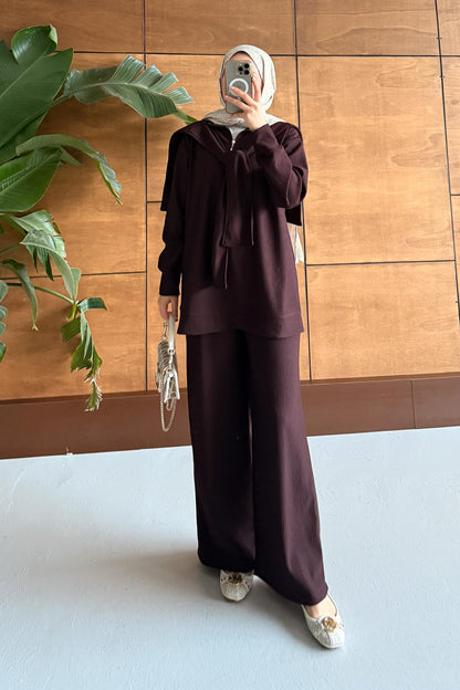 Omuz Atkılı Takım Mürdüm