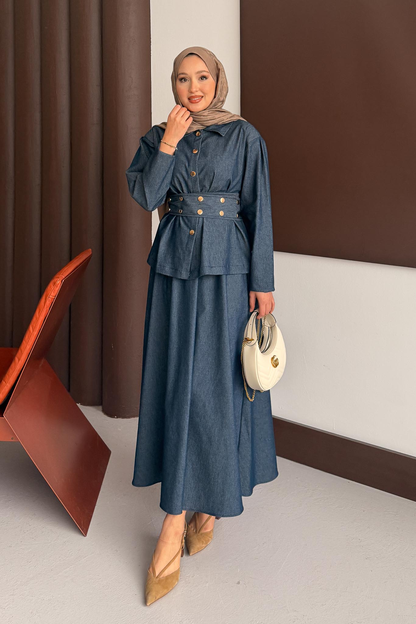 Clara Kot Takım Mavi