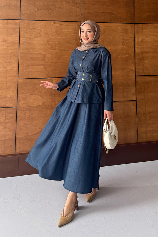 Clara Kot Takım Mavi