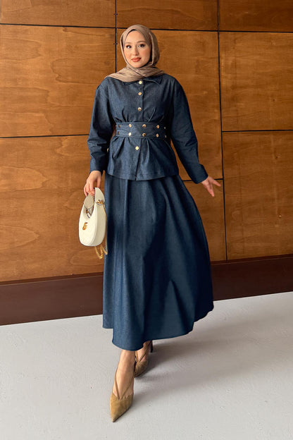 Clara Kot Takım Mavi