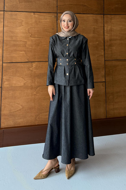 Clara Kot Takım Gri