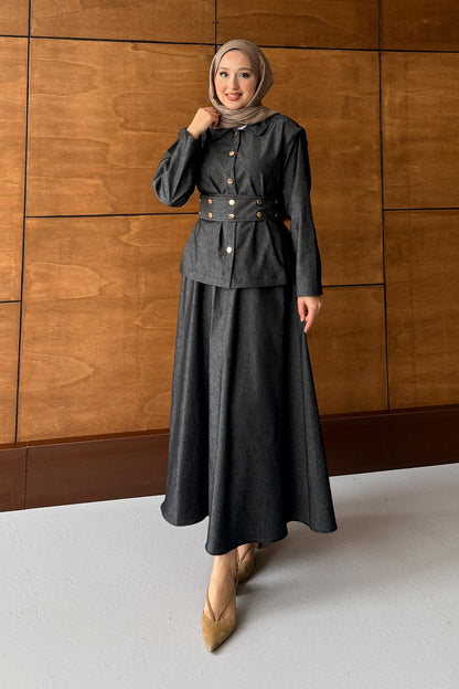 Clara Kot Takım Gri