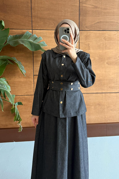 Clara Kot Takım Gri