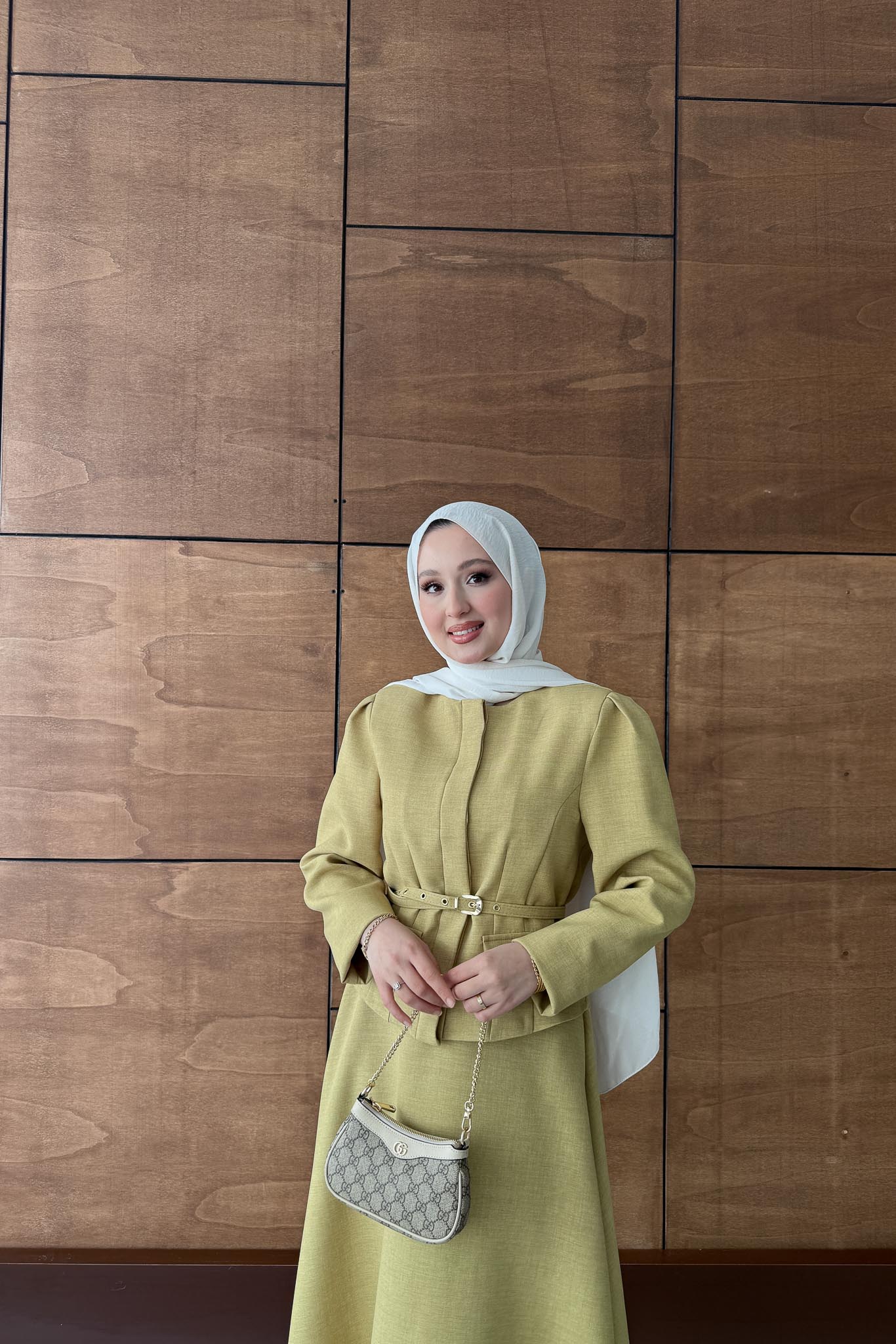 Ajda Pleated Skirt Set Petrol