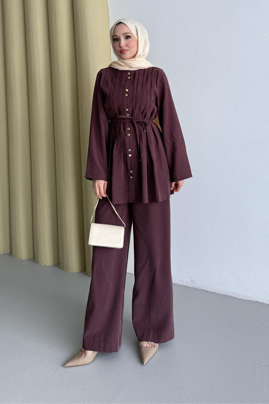 Carter Nervür Takım Mürdüm