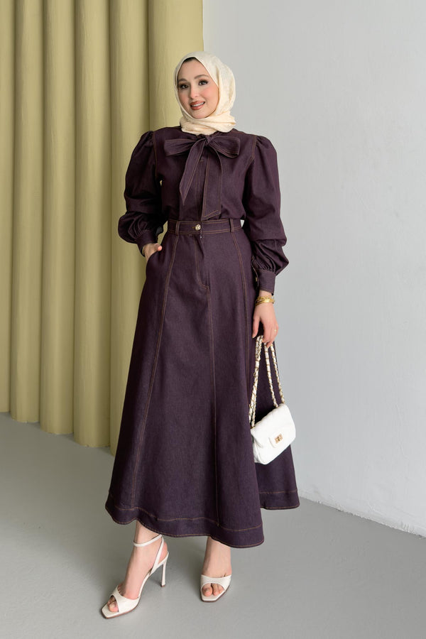 Ajda Pleated Skirt Set Petrol
